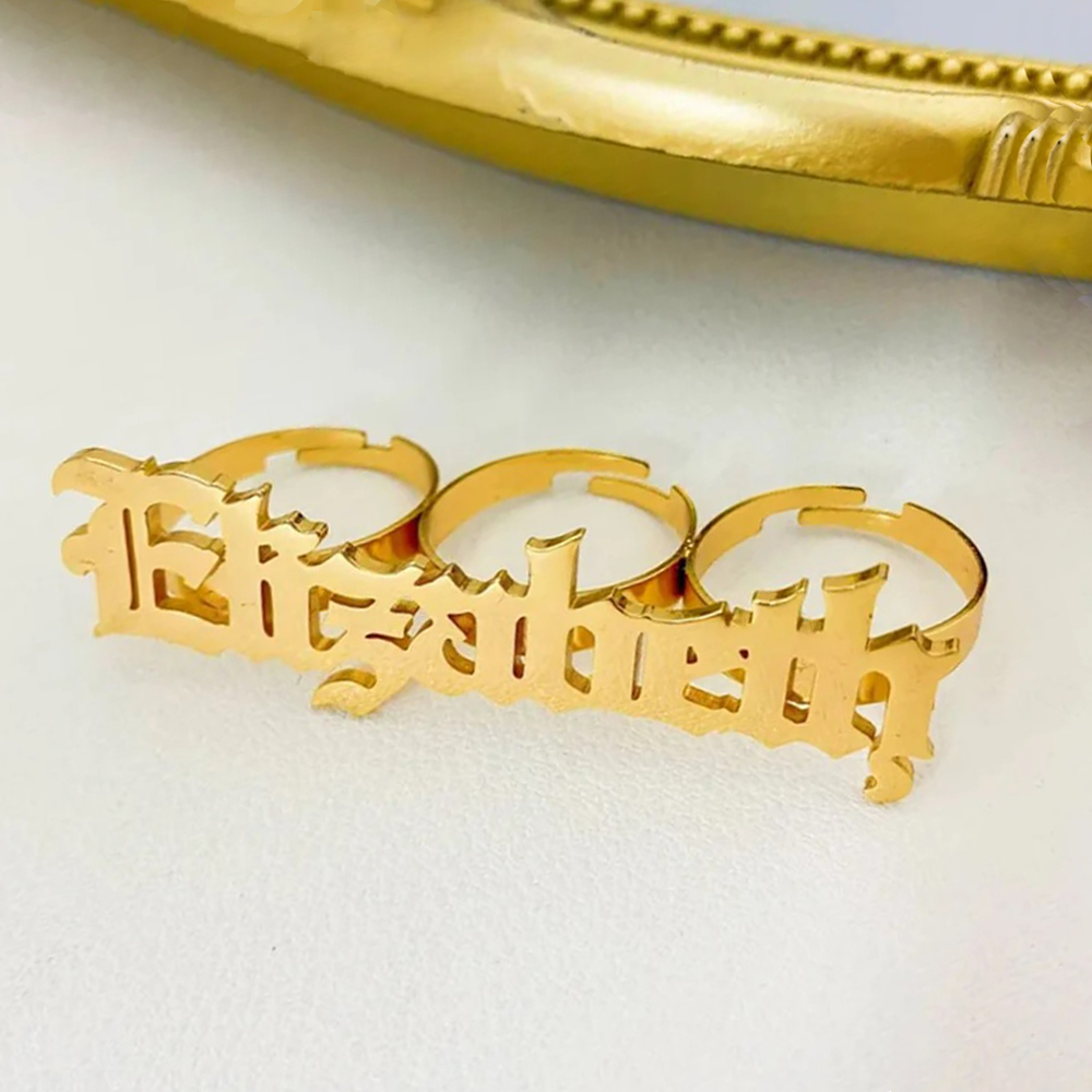 Custom Name Ring Women Knuckle - Initial Ring Custom recension och pris