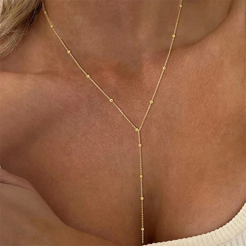 Vintage Gold Color Long Chain  - Birth Flower Necklace recension och pris